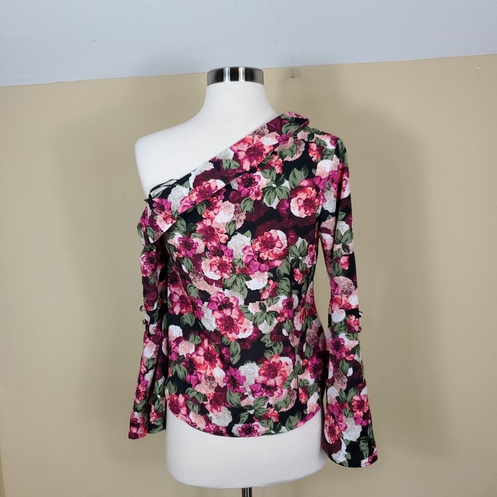 Banana Republic Floral One Shoulder Blouse Size XXSP